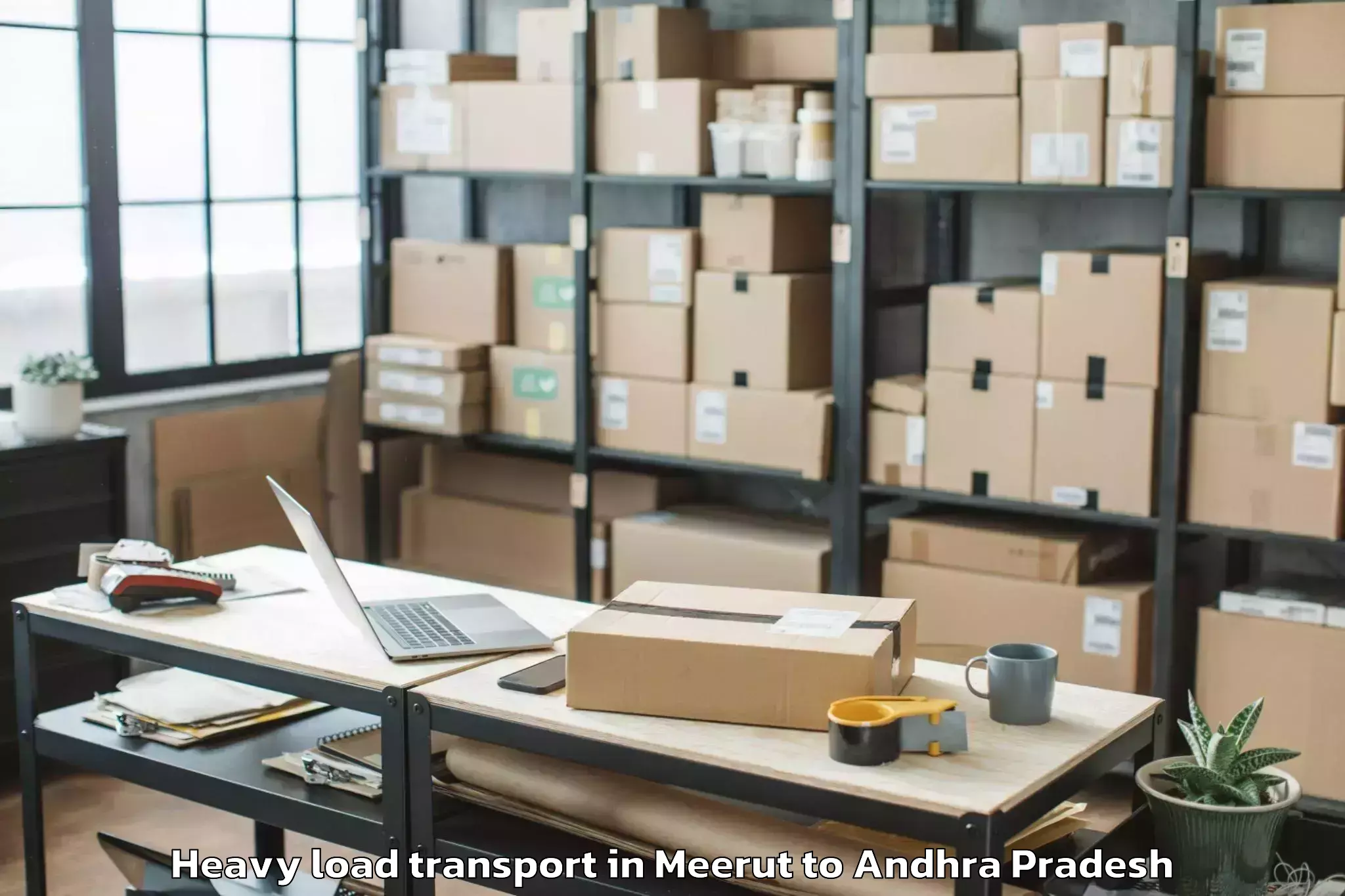 Book Meerut to Koyyalgudem Heavy Load Transport